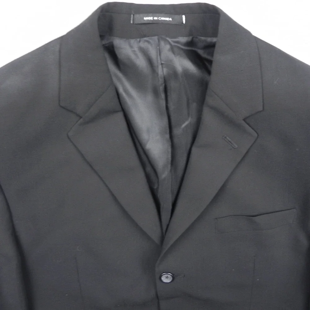 Ralph Ralph Lauren Blazer Mens 42R 3-Button Wool Suit Jacket Coat Formal Black